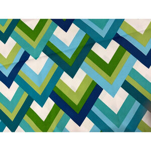 Richloom Fabrics Solarium Outdoor Retro Blue Green Geometric 54" Wide 2 Yards